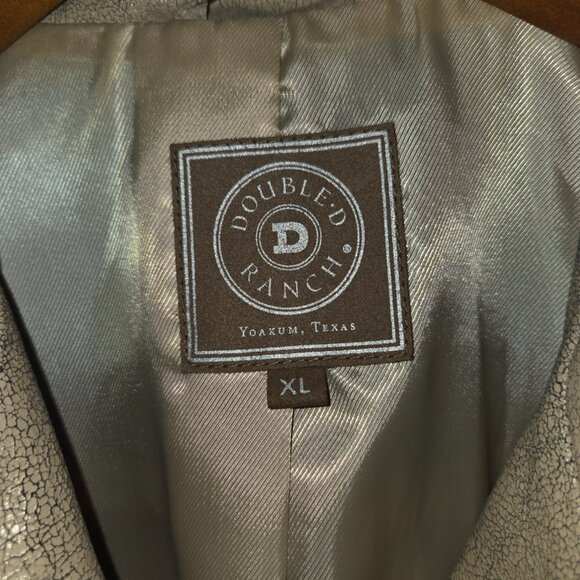 Double D Ranch Range Rider Leather Jacket Woman's Size XL - Picture 3 of 12